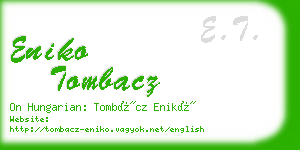 eniko tombacz business card